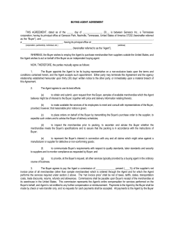 Buying Agent Agreement Form