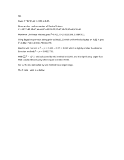 Q1. Given X ~ Bin(N,p)