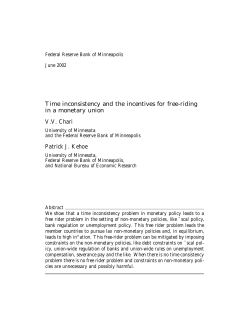 Time inconsistency and the incentives for free