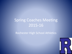 Fall Coaches Meeting 2013-14 - Rochester Community Schools