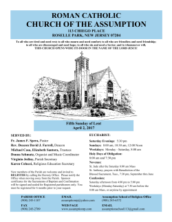 April 2, 2017 - Church of the Assumption