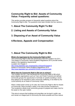 Assets of Community Value - South Oxfordshire District Council