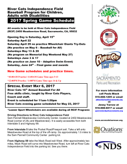 2006 Games Schedule - City of Sacramento