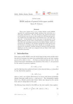 HMM analysis of general state