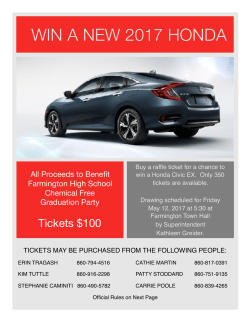 Honda Raffle - Farmington Public Schools