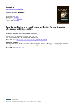 Robotica Parental scaffolding as a bootstrapping mechanism for
