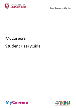 MyCareers Student user guide