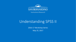 SPSS II PowerPoint