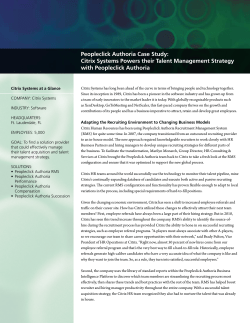 Citrix Systems Powers their Talent Management Strategy with
