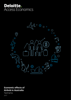 Economic effects of Airbnb in Australia Tasmania