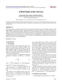 A Brief Study of the Universe