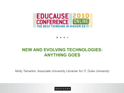 New and Evolving Technologies