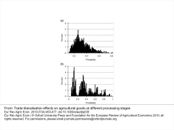 Trade liberalisation effects on agricultural goods at different