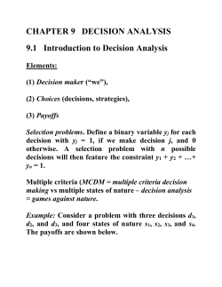 09. Decision Analysis