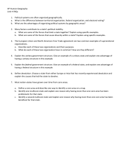 AP Human Geography Unit 4 FRQs Political systems are often