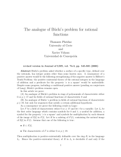 The analogue of B&uuml;chi`s problem for rational functions