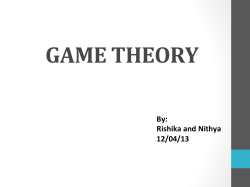 Game Theory and Electricity Markets