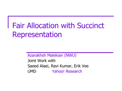 Fair Allocation with Succinct Representation