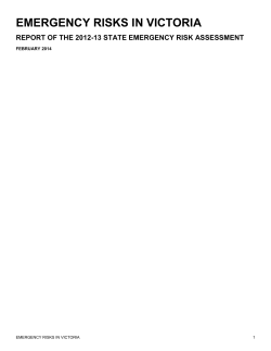 Emergency Risks in VictoriA