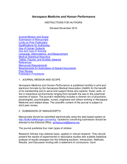 Instructions For Authors