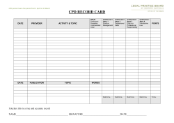 CPD Record Card