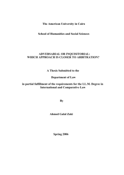 Adversarial or Inquisitorial - AUC DAR Repository