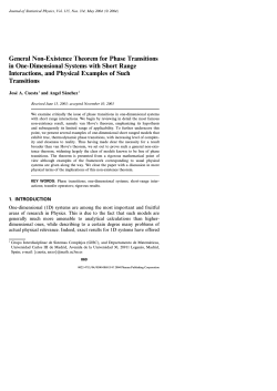 General Non-Existence Theorem for Phase Transitions in One