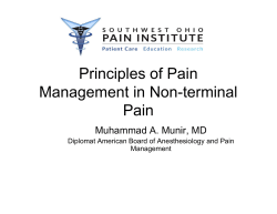 Evaluation of Chronic Pain Patient