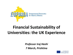 Financial Sustainability of Universities