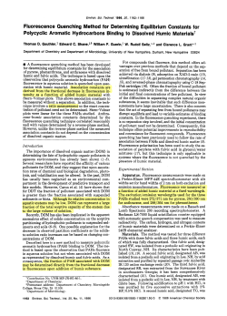Fluorescence Quenching Method for Determining Equilibrium