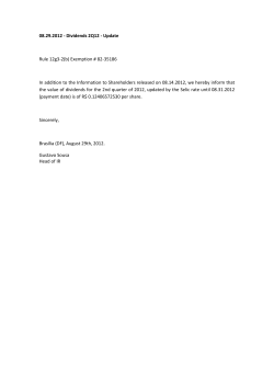 08.29.2012 - Dividends 2Q12 - Update Rule 12g3