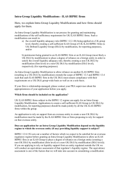 Intra-Group Liquidity Modifications