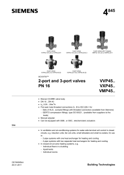 Data sheet 2-Port and 3-Port valves PN 16 VVP45