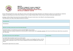 Minutes AVCC Committee Meeting