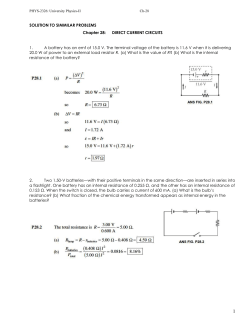 Chapter 28: DIRECT CURRENT CIRCUITS