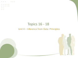 Topic 16 Confidence Intervals: Proportion