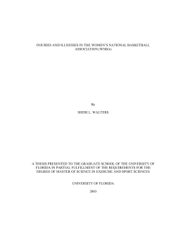 INJURIES AND ILLNESSES IN THE WOMEN`S NATIONAL