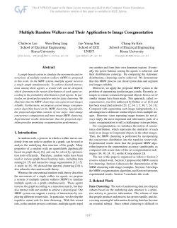 Multiple Random Walkers and Their Application to Image