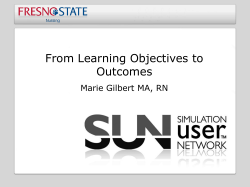 From Learning Objectives to Outcomes