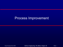 Process Improvement - Systems, software and technology