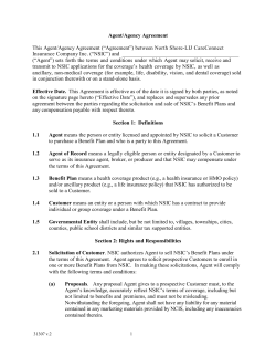 Agent/Agency Agreement This Agent/Agency