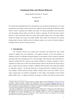 Emotional State and Market Behavior