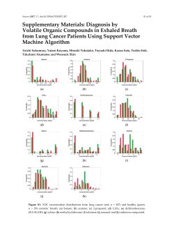 Supplementary Materials: Diagnosis by Volatile Organic