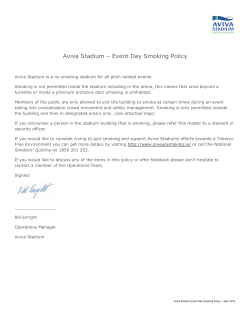 Aviva Stadium – Event Day Smoking Policy