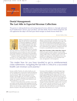 Denial Management: The Last Mile in Expected Revenue