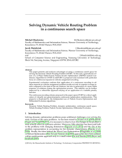Solving Dynamic Vehicle Routing Problem in a continuous search