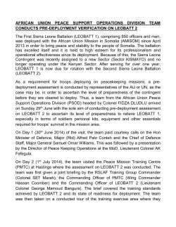 pdv of leobatt... - Sierra Leone Ministry of Defence