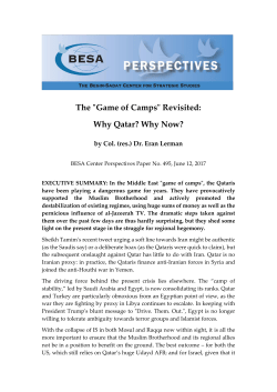 The "Game of Camps" Revisited: Why Qatar? Why Now?