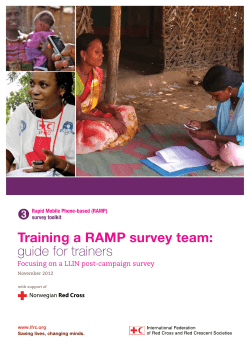 Training a RAMP survey team: guide for trainers