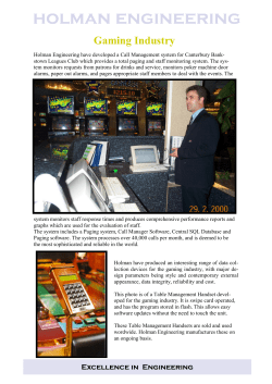 Gaming Industry - Holman Engineering